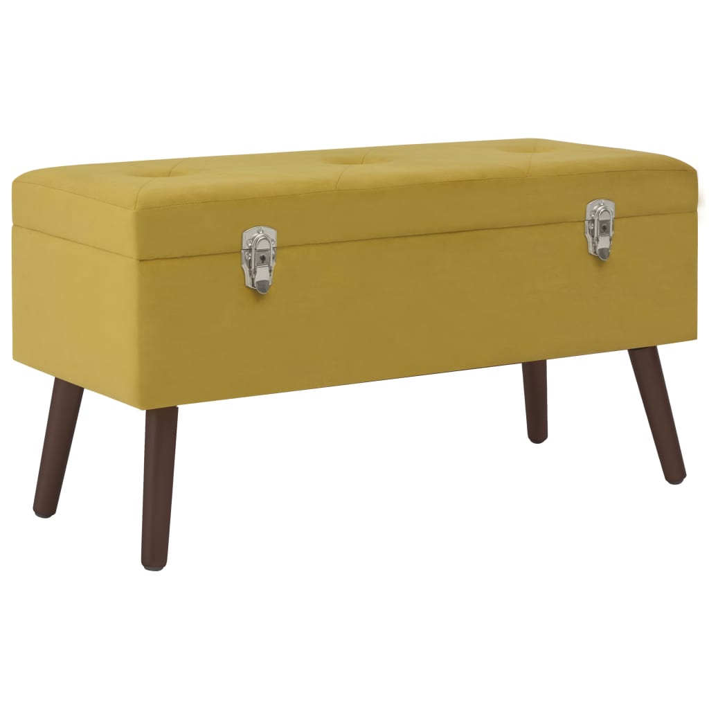 Bench With Storage Compartment 80 Cm Velvet