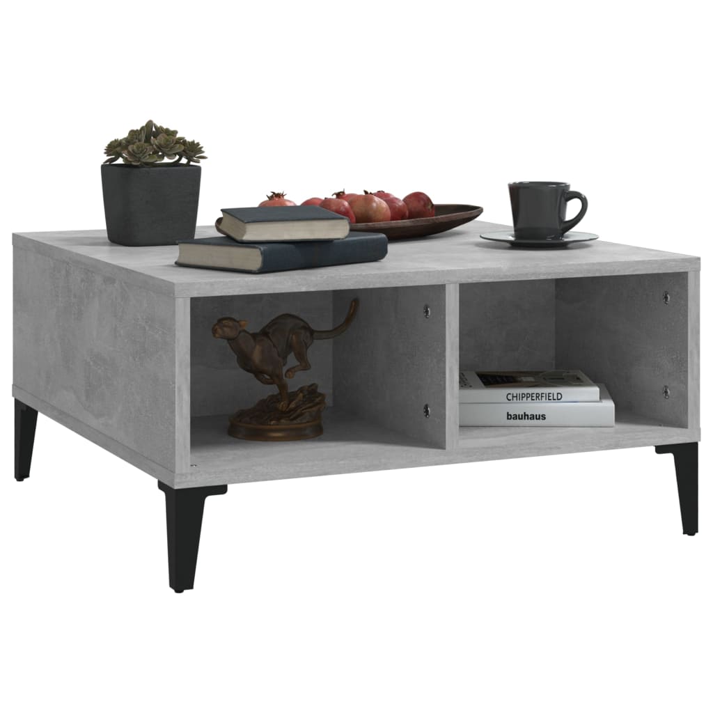 Coffee Table Concrete Grey 60x60x30 cm Engineered Wood