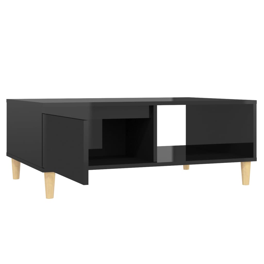 Coffee Table High Gloss Black 90x60x35 cm Engineered Wood