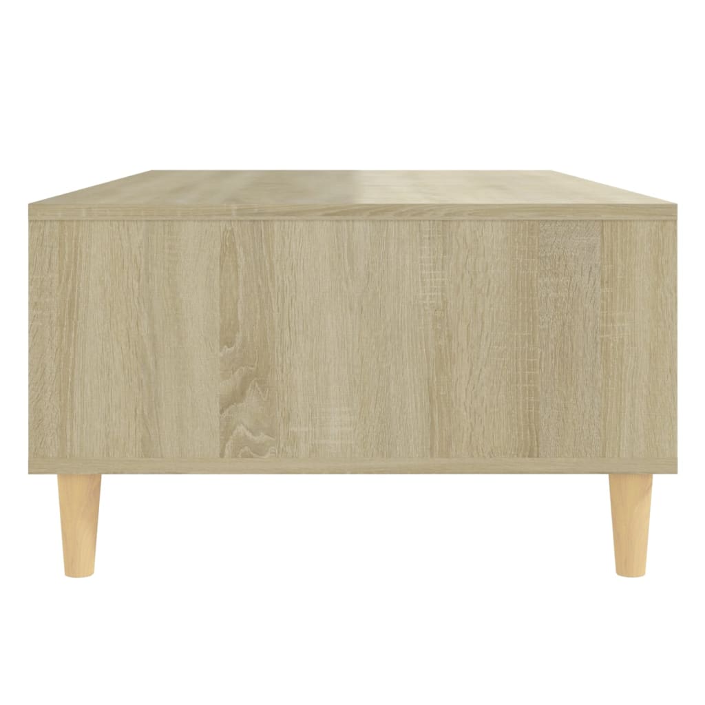 Coffee Table White and Sonoma Oak 103.5x60x35 cm Engineered Wood