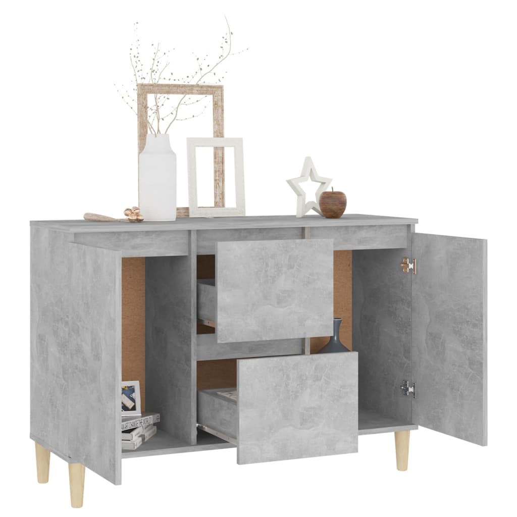 Sideboard Concrete Grey 101x35x70 cm Engineered Wood