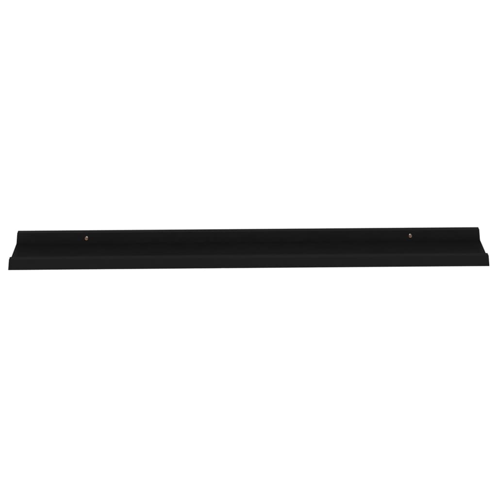 Wall Shelves 2 pcs Black 115x9x3 cm