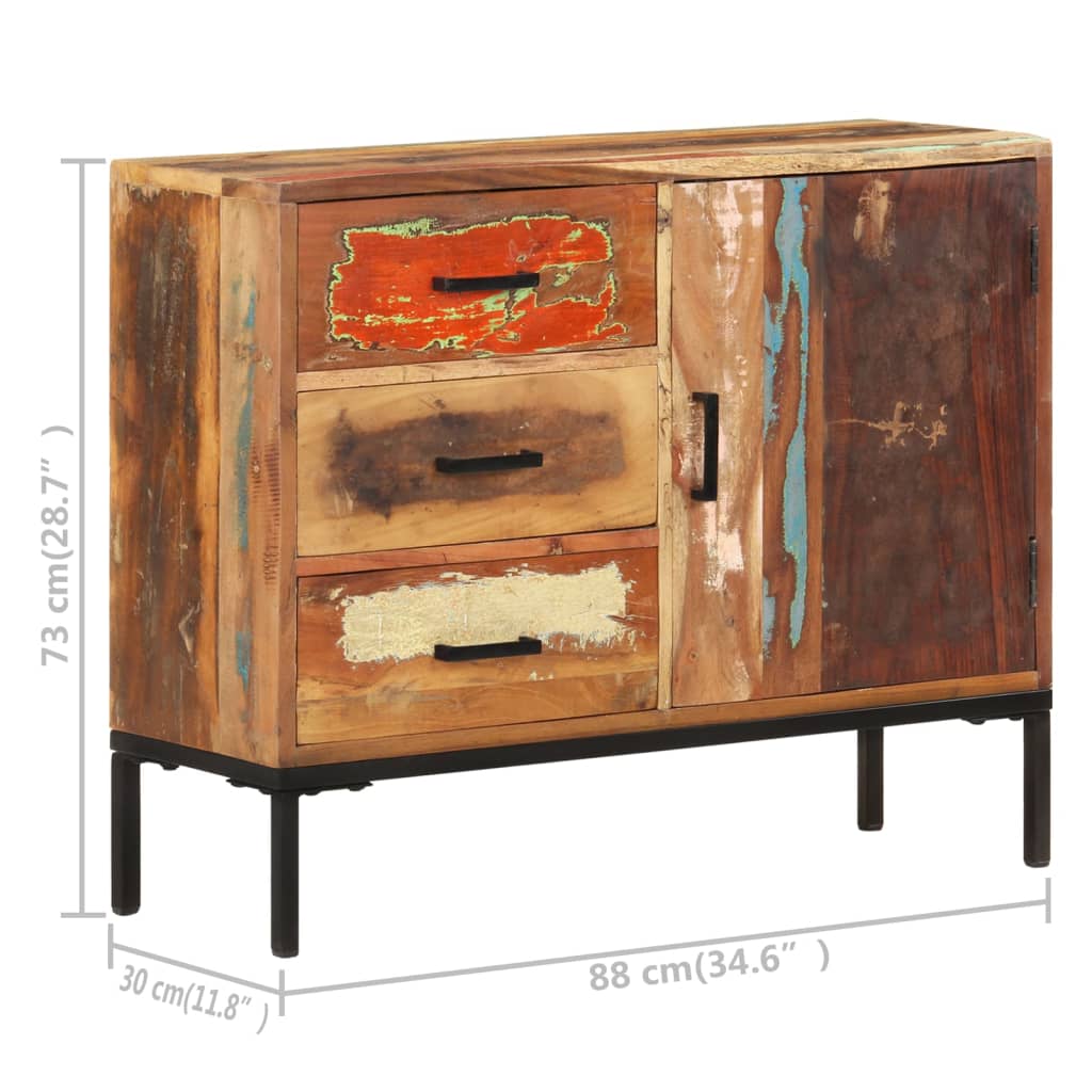 Sideboard 88X30X73 Cm Solid Reclaimed Wood