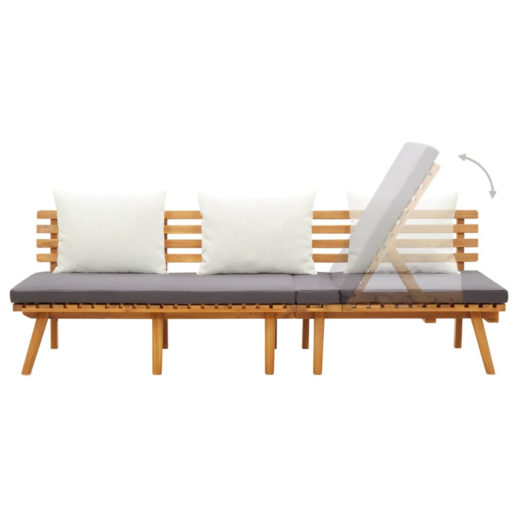 Garden Day Bed 200X65 Cm Solid Wood Acacia