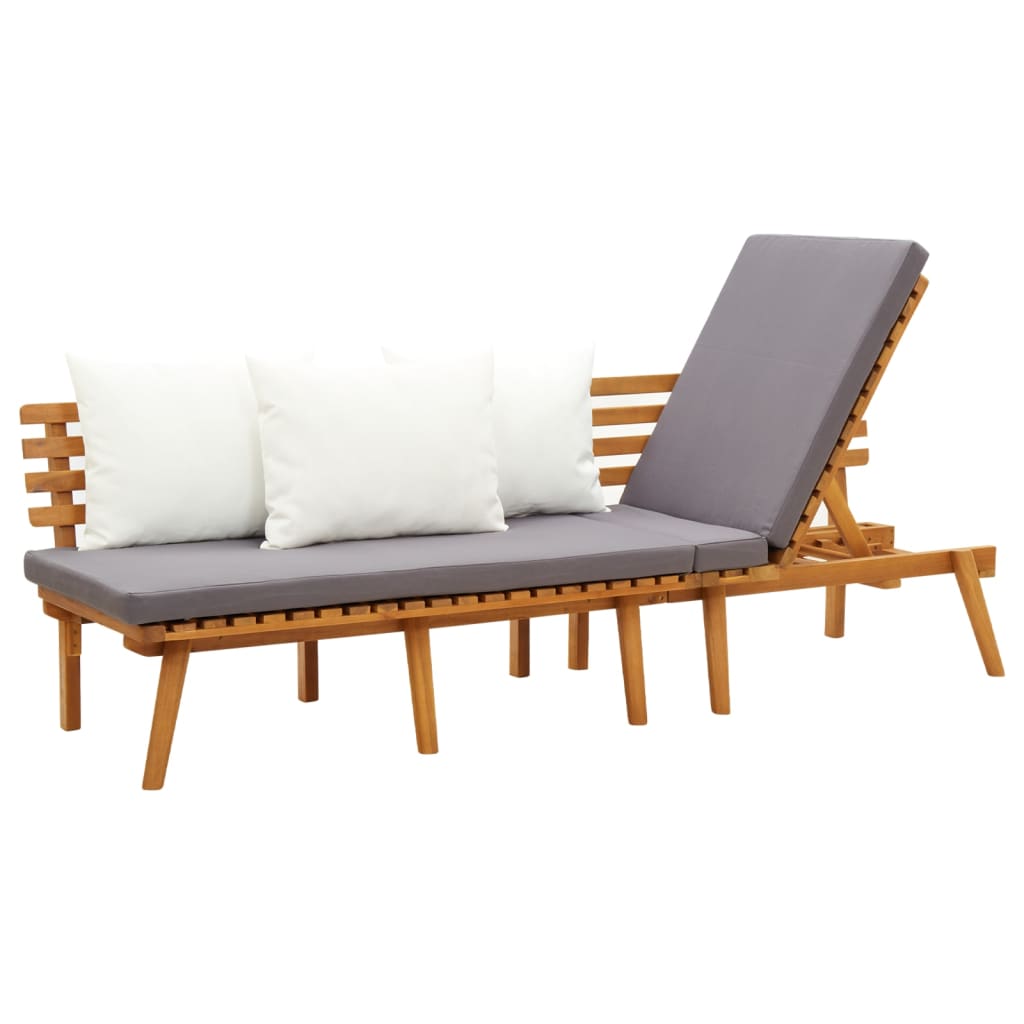 Garden Day Bed 200X65 Cm Solid Wood Acacia