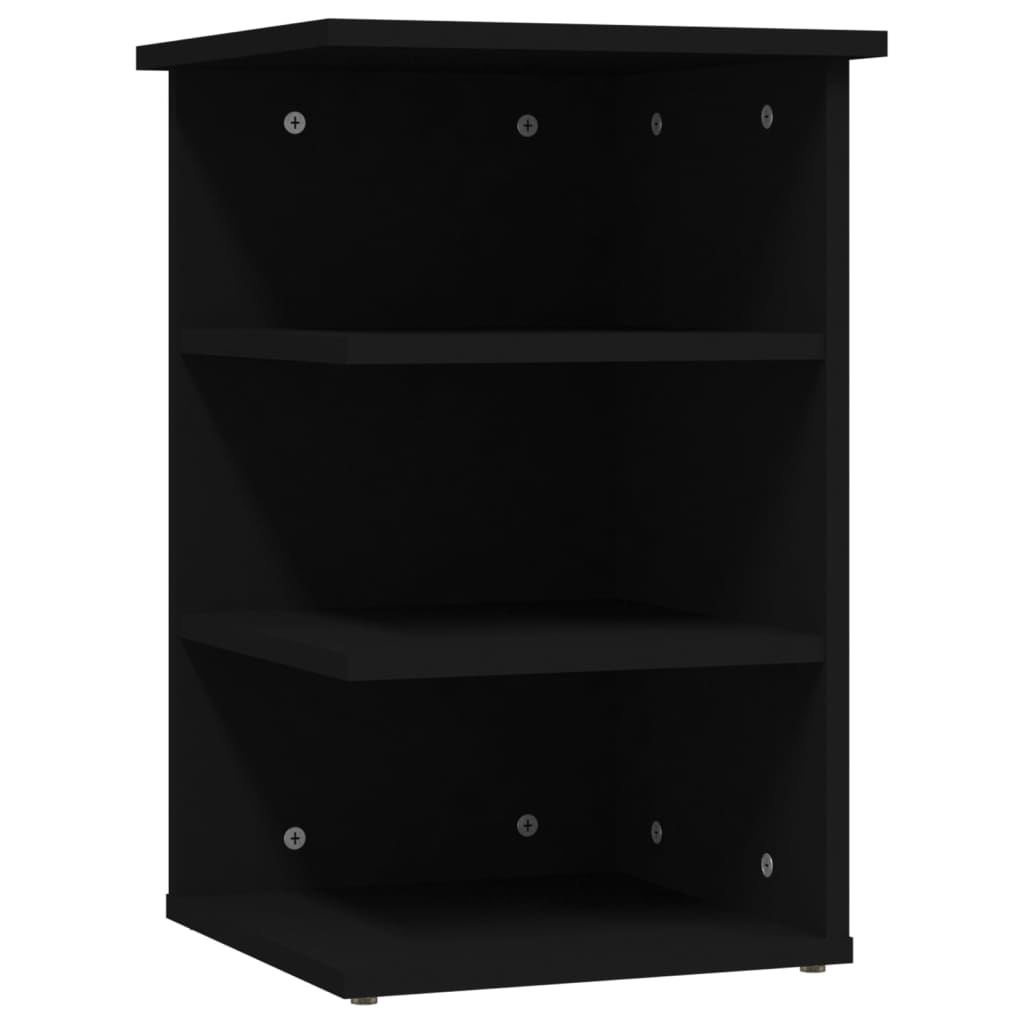 Side Cabinet Black 35X35X55 Cm Engineered Wood