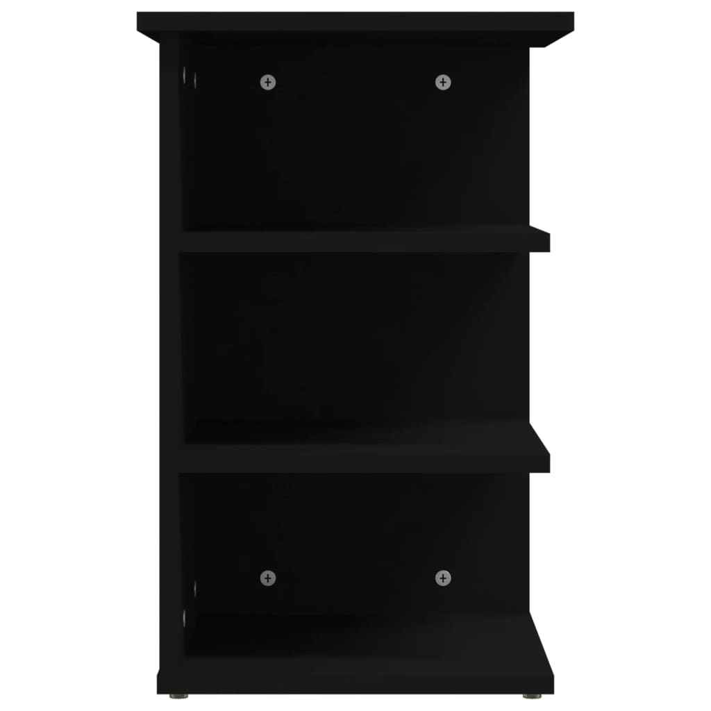 Side Cabinet Black 35X35X55 Cm Engineered Wood