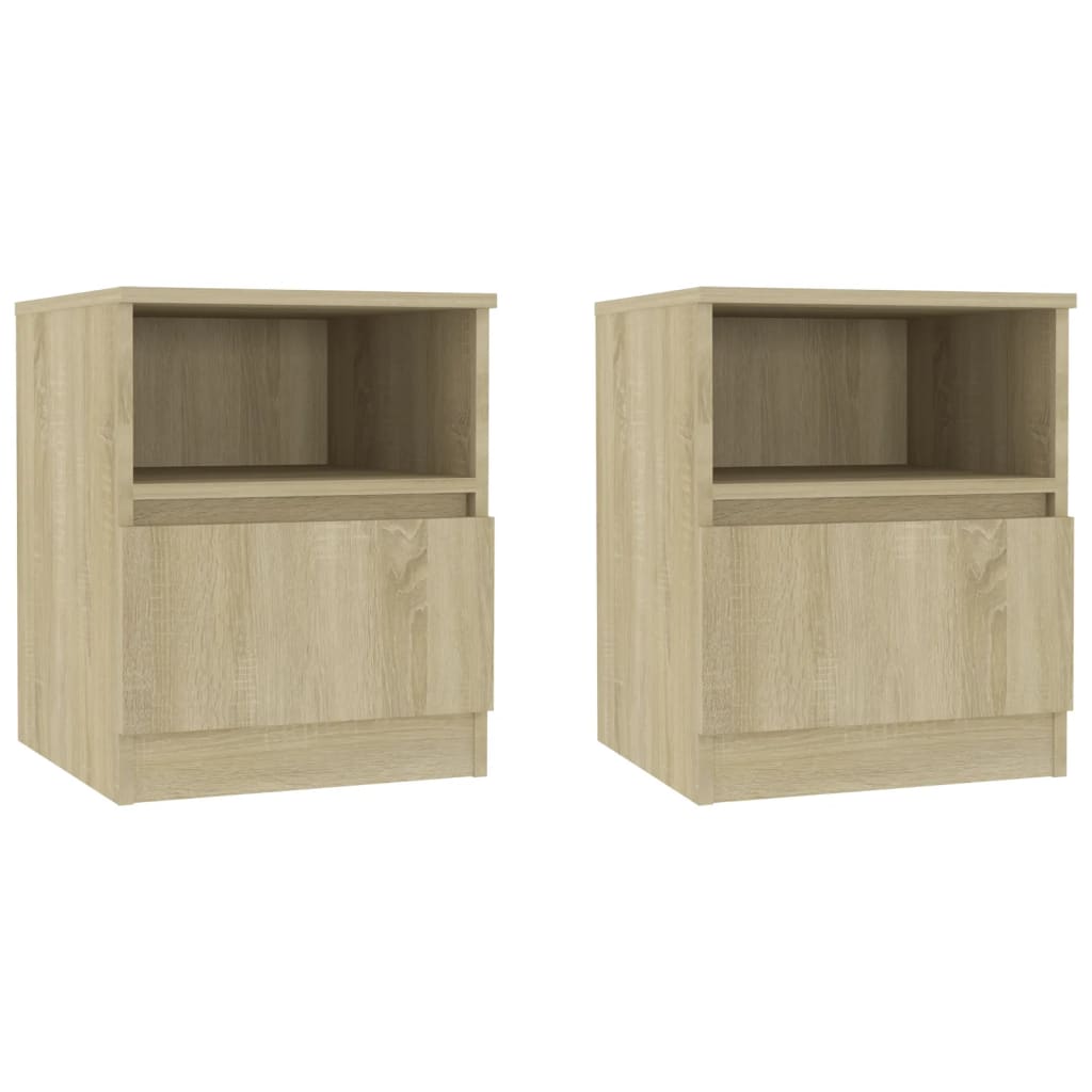 Bed Cabinets 2 pcs Sonoma Oak 40x40x50 cm Engineered Wood