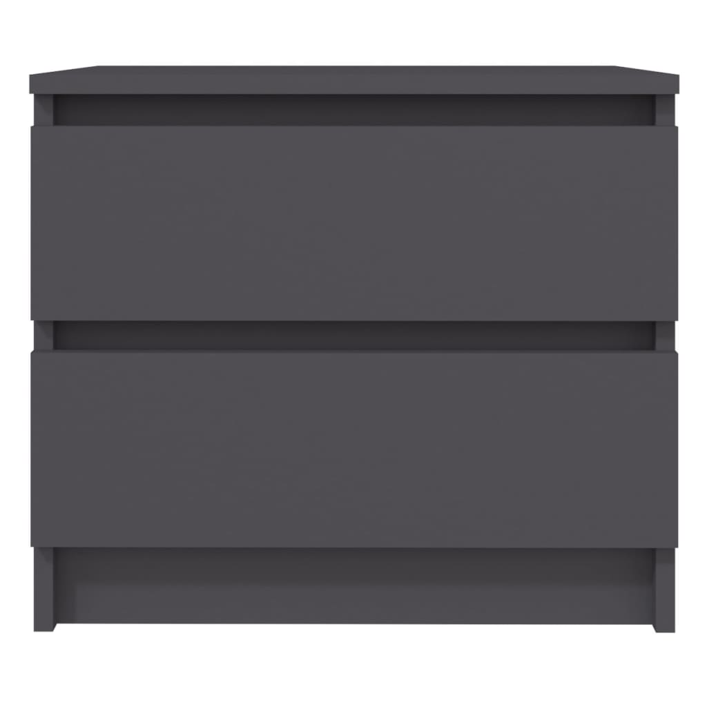 Bed Cabinets 2 pcs Grey 50x39x43.5 cm Engineered Wood