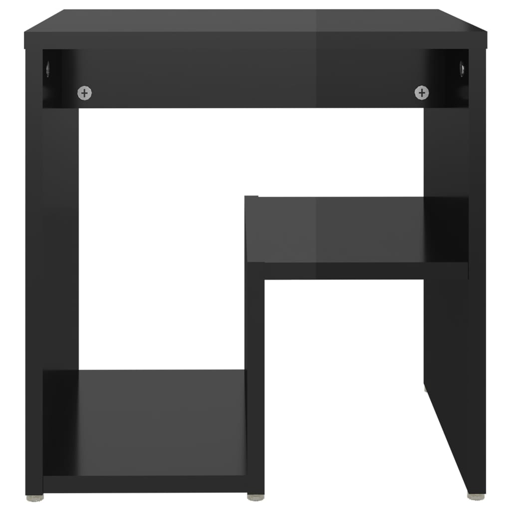 Bed Cabinet High Gloss Black 40x30x40 cm Engineered Wood