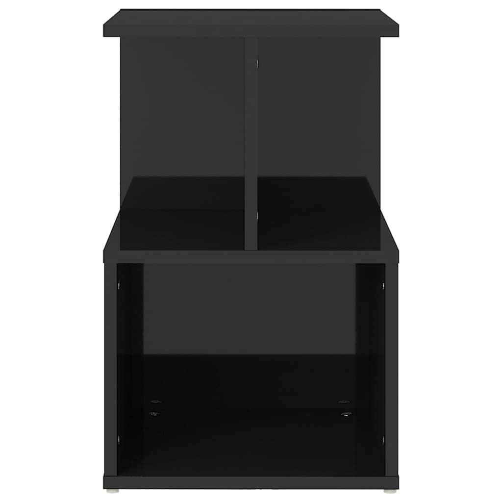 Bedside Cabinet High Gloss Black 35x35x55 cm Engineered Wood