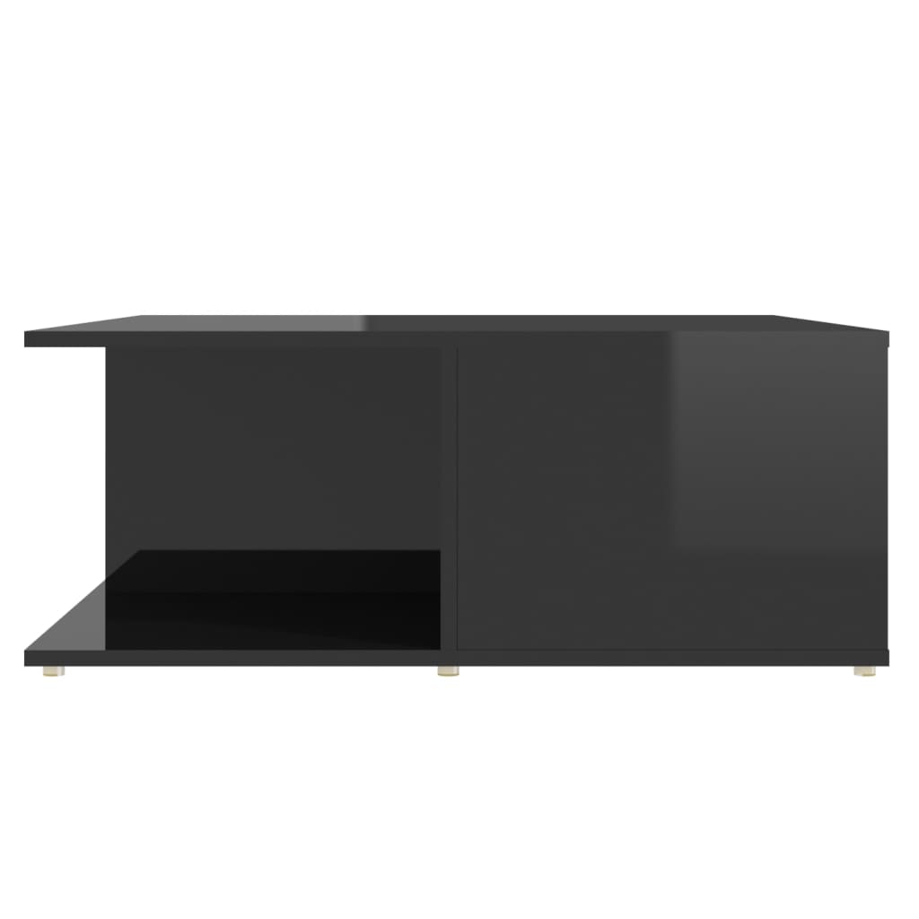 Coffee Table High Gloss Black 80x80x31 cm Engineered Wood