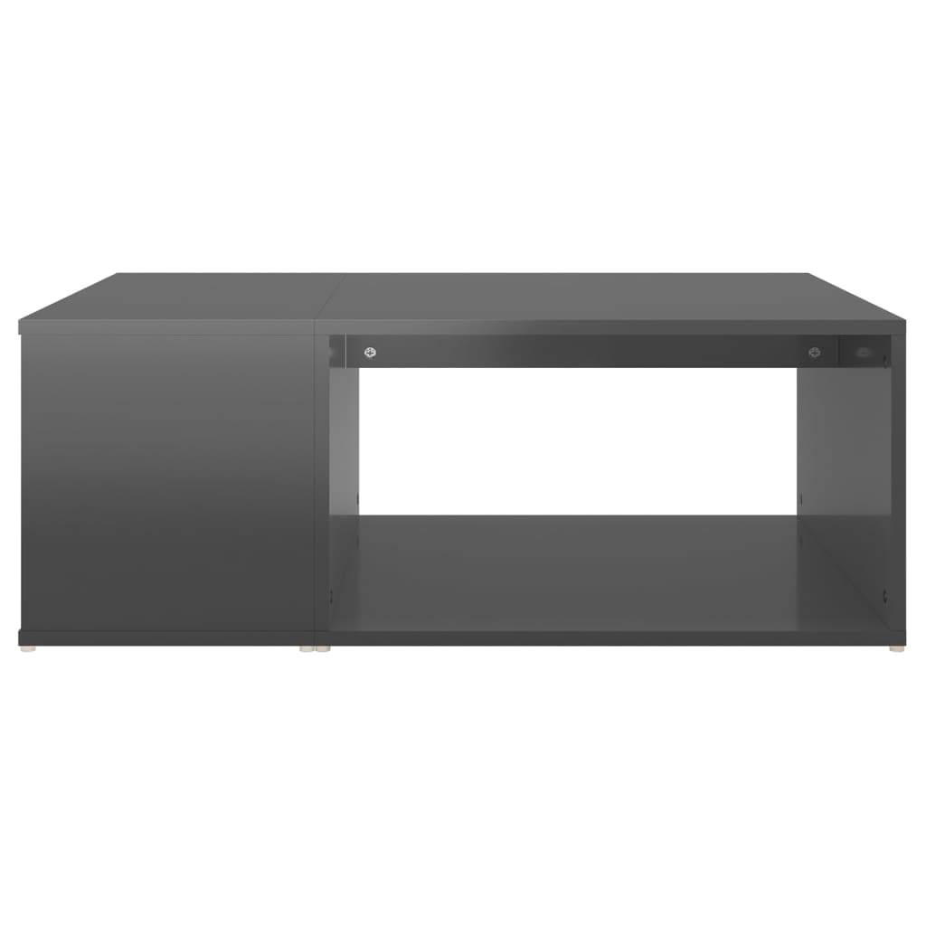 Coffee Table High Gloss Grey 90x67x33 cm Engineered Wood