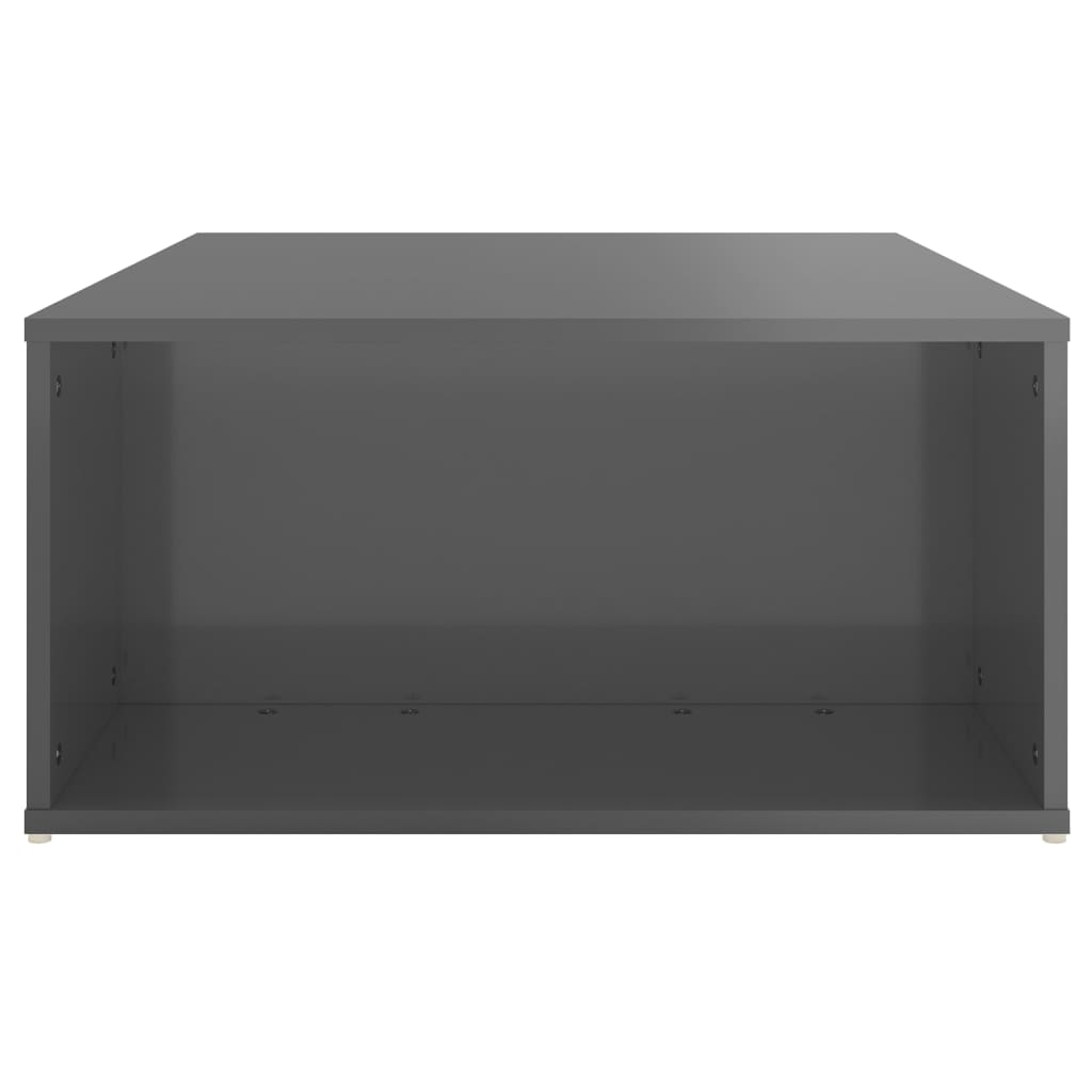 Coffee Table High Gloss Grey 90x67x33 cm Engineered Wood