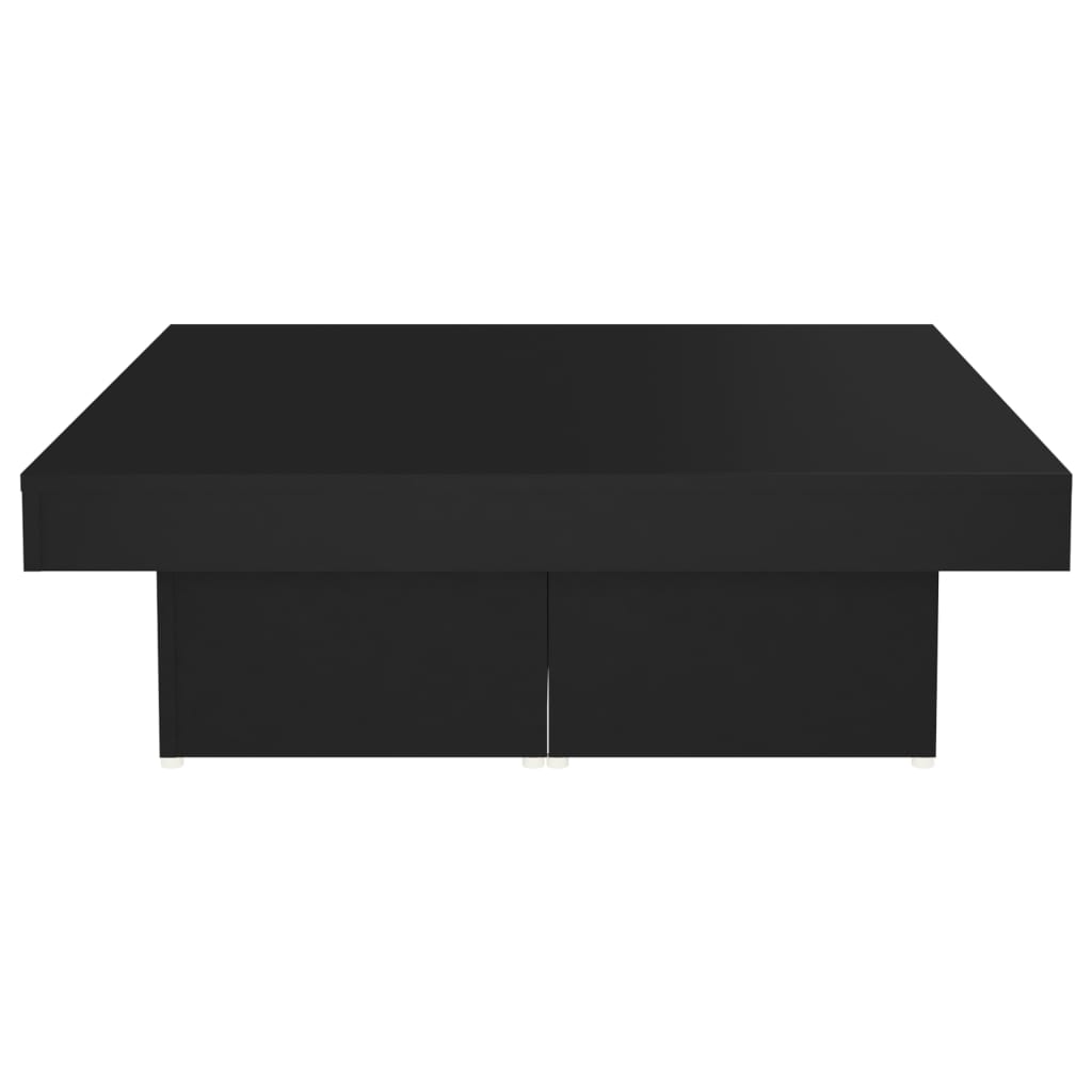 Coffee Table Black 90x90x28 cm Engineered Wood