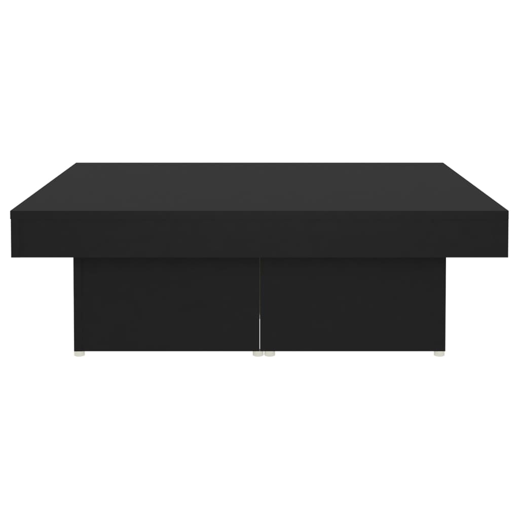 Coffee Table Black 90x90x28 cm Engineered Wood