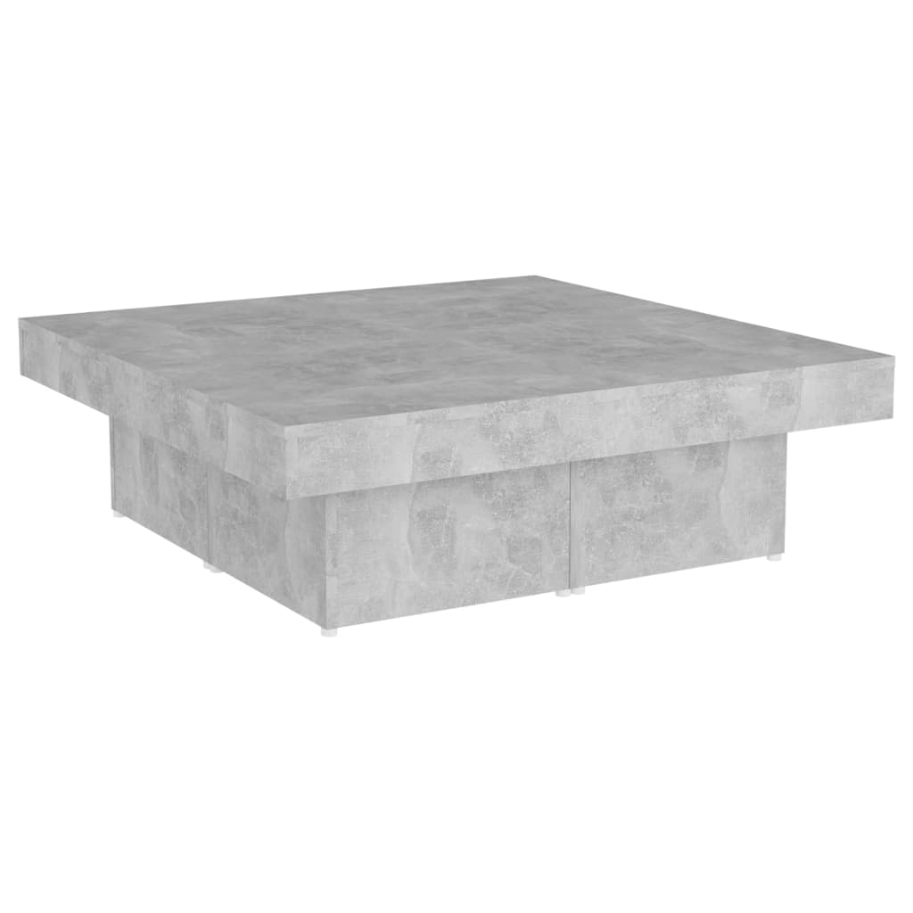 Coffee Table Concrete Grey 90x90x28 cm Engineered Wood