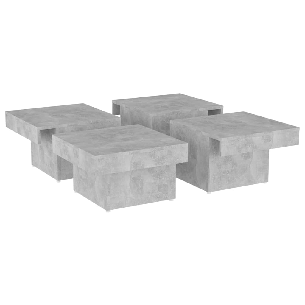 Coffee Table Concrete Grey 90x90x28 cm Engineered Wood