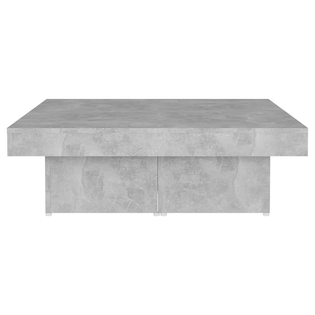 Coffee Table Concrete Grey 90x90x28 cm Engineered Wood