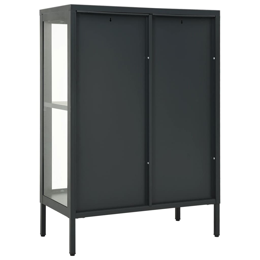 Sideboard Anthracite 75x35x105 cm Steel and Glass