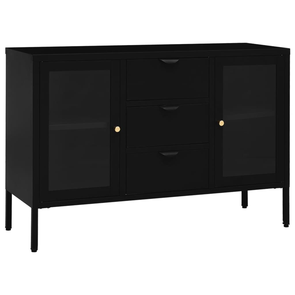 Sideboard 05X35X70 Cm Steel And Tempered Glass