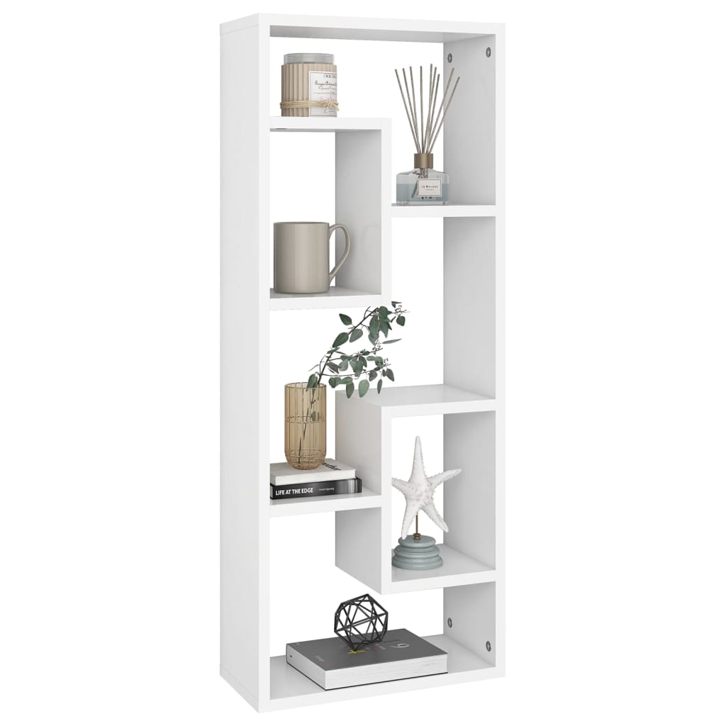 Wall Shelf White 36x16x90 cm Engineered Wood