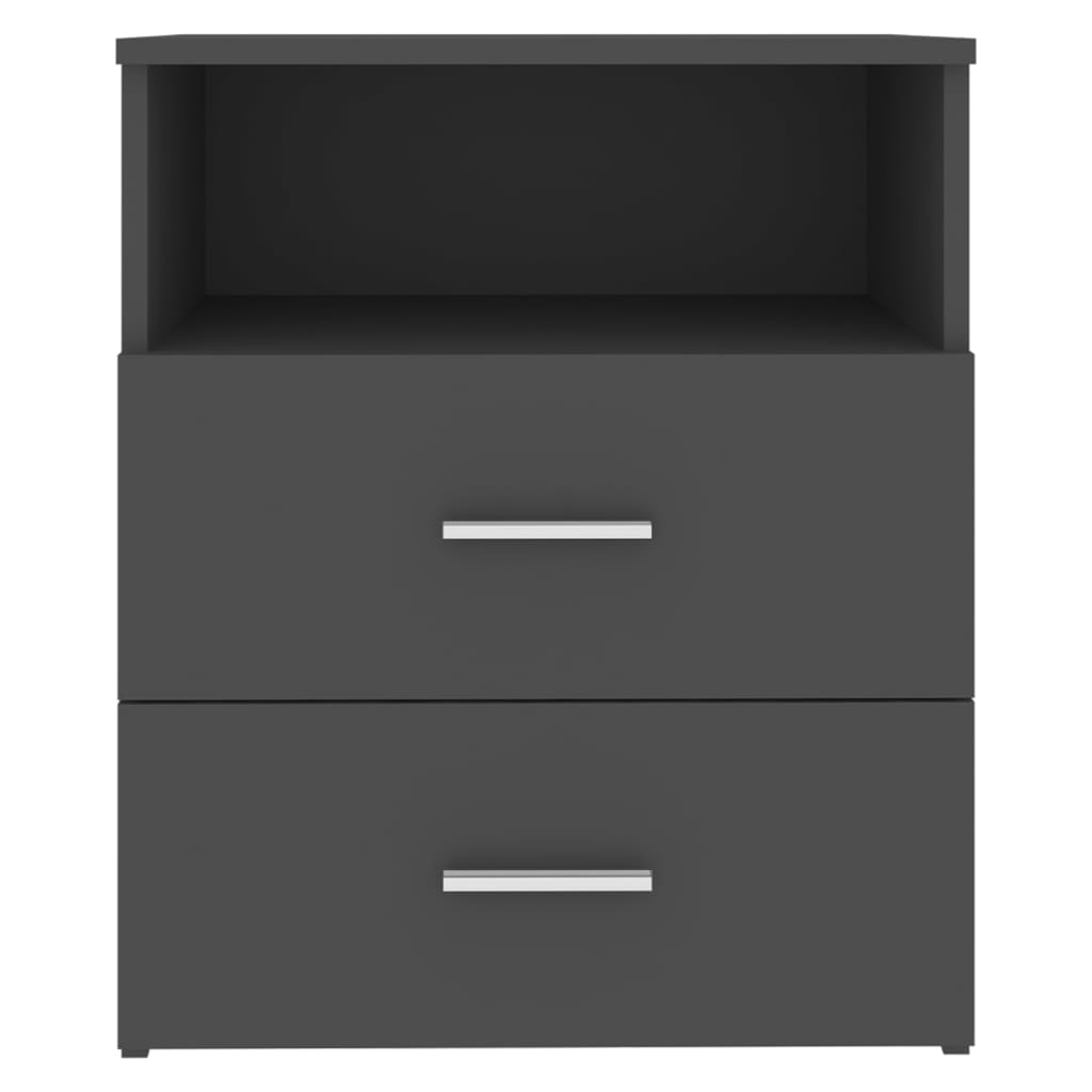 Bed Cabinet Grey 50x32x60 cm