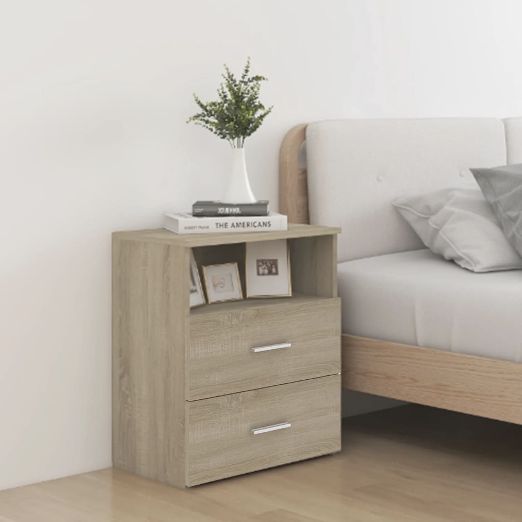 Bed Cabinet Sonoma Oak 50x32x60 cm