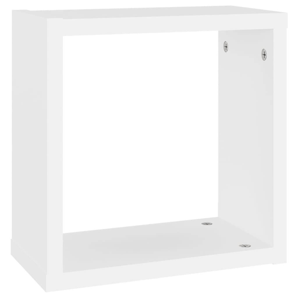 Wall Cube Shelves 6 pcs White 30x15x30 cm