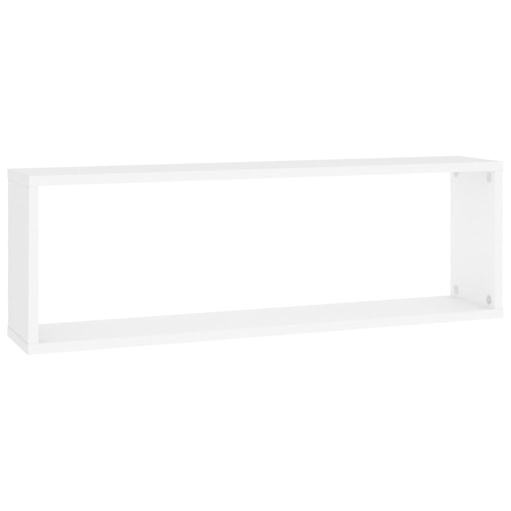 Wall Cube Shelves 4 pcs White 80x15x26.5 cm Engineered Wood