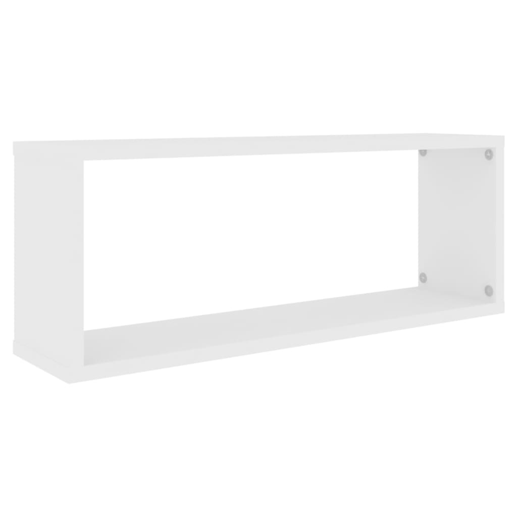 Wall Cube Shelves 2 pcs White and Sonoma Oak 60x15x23 cm Engineered Wood