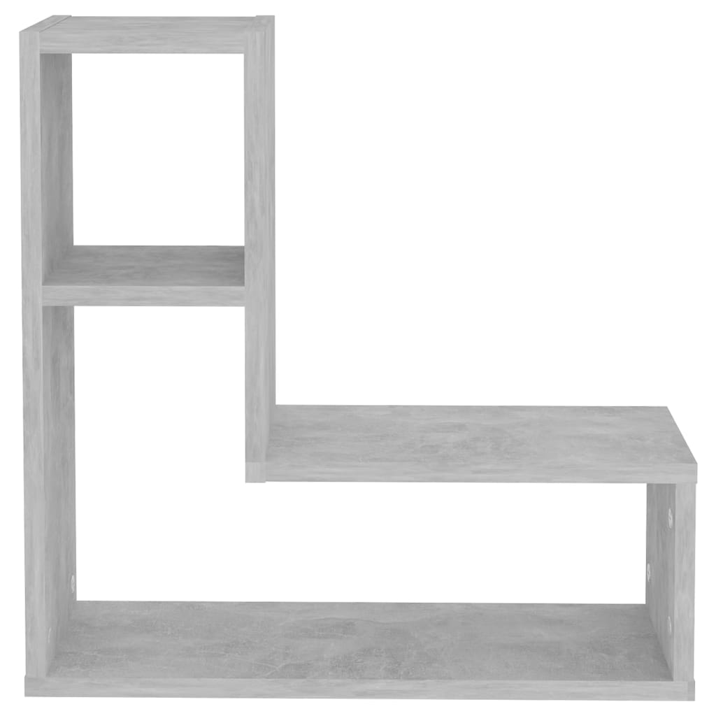 Wall Shelves 2 pcs Concrete Grey 50x15x50 cm Engineered Wood