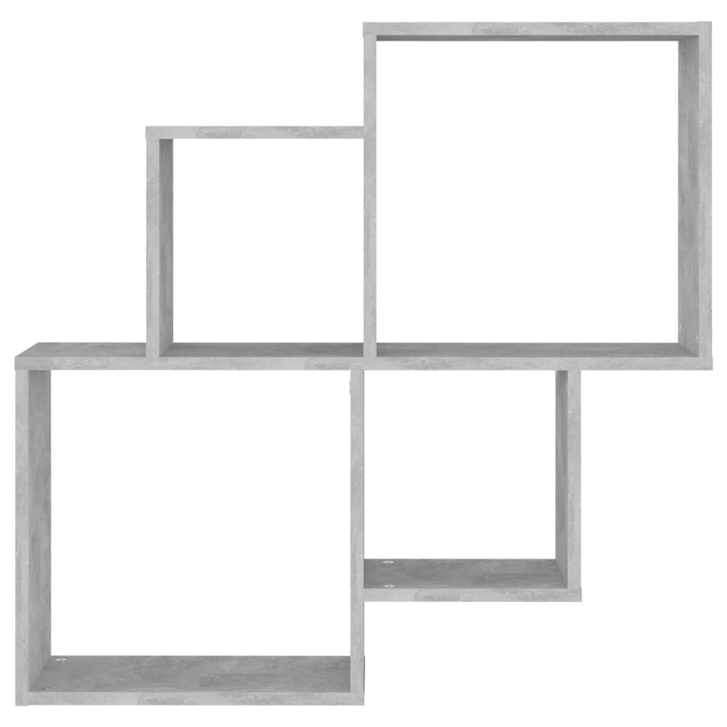 Wall Cube Shelf Concrete Grey 80x15x78.5 cm Engineered Wood