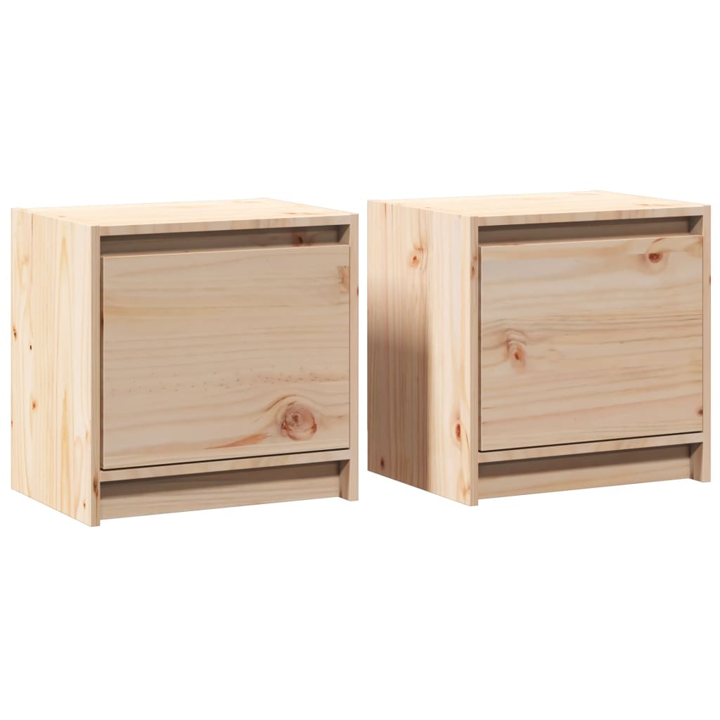 Bedside Cabinets 2 pcs 40x30.5x40 cm Solid Pinewood