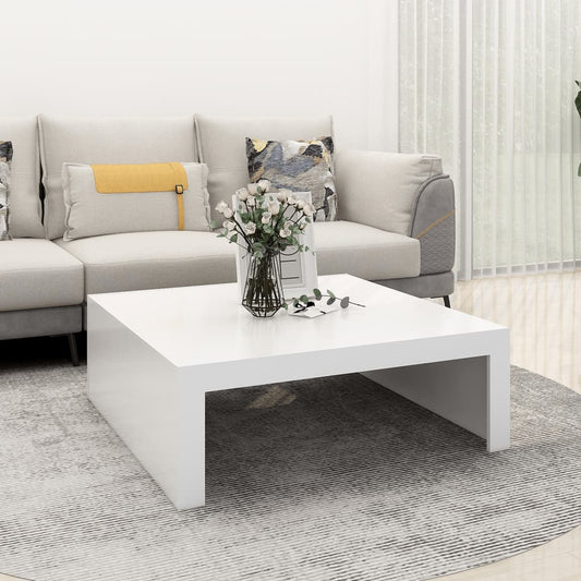 Coffee Table White 100x100x35 cm Engineered Wood