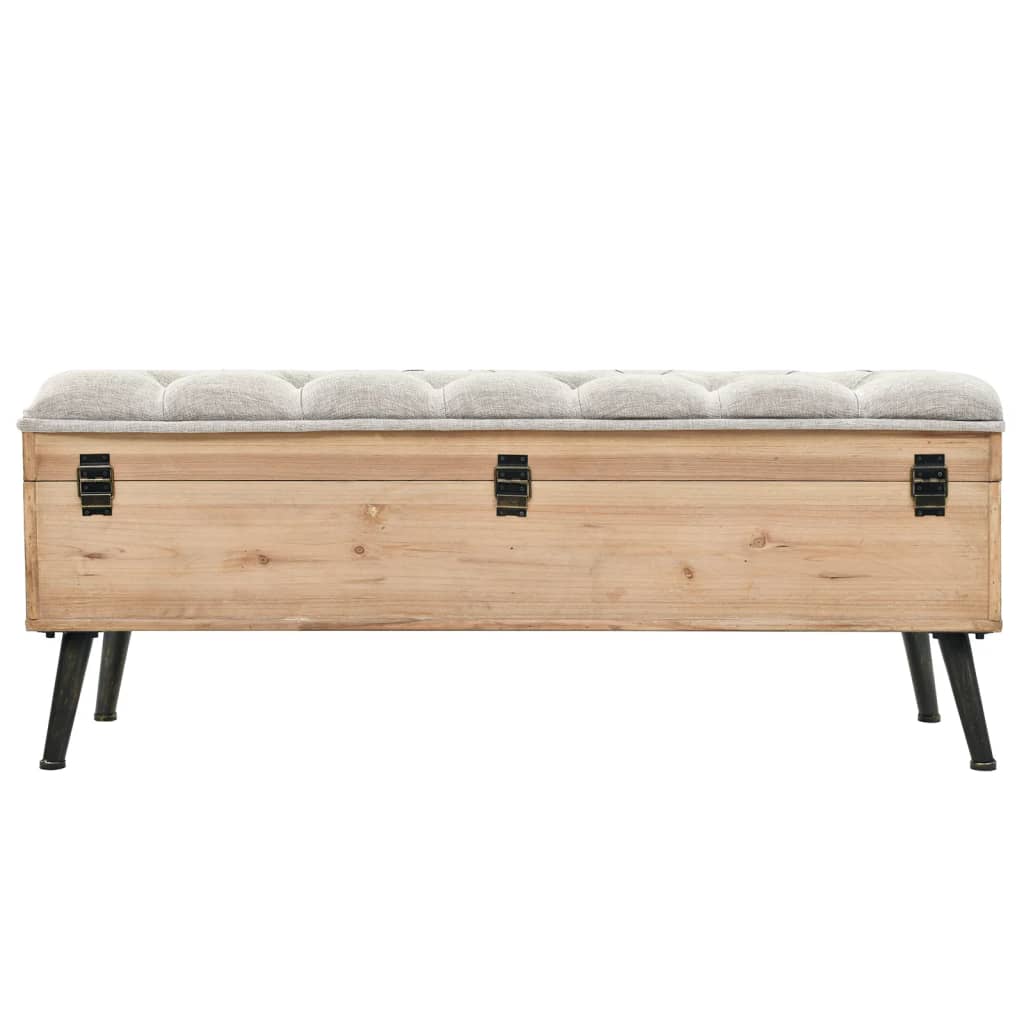 Storage Bench 110 Cm Solid Firwood