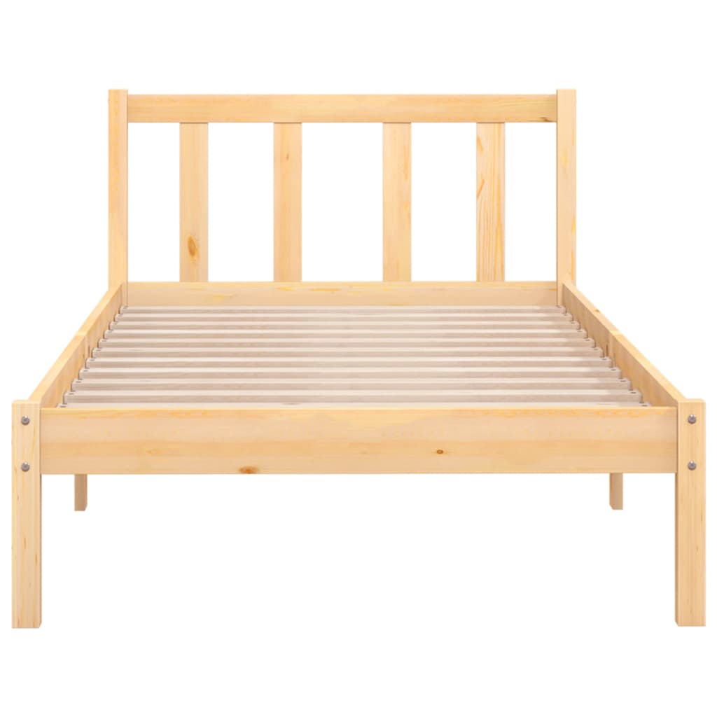 Bed Frame Solid Wood Pine 92X187 Cm Single Size