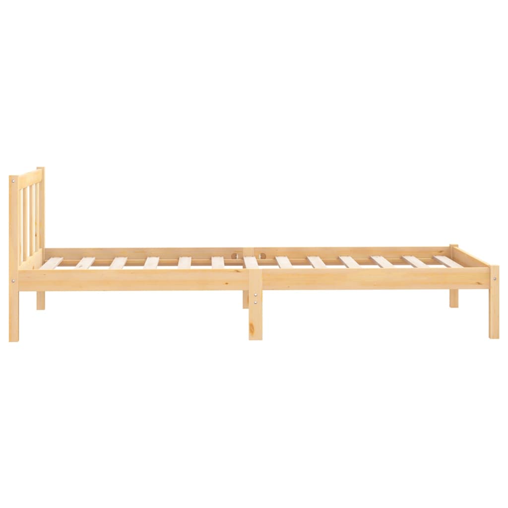 Bed Frame Solid Wood Pine 92X187 Cm Single Size