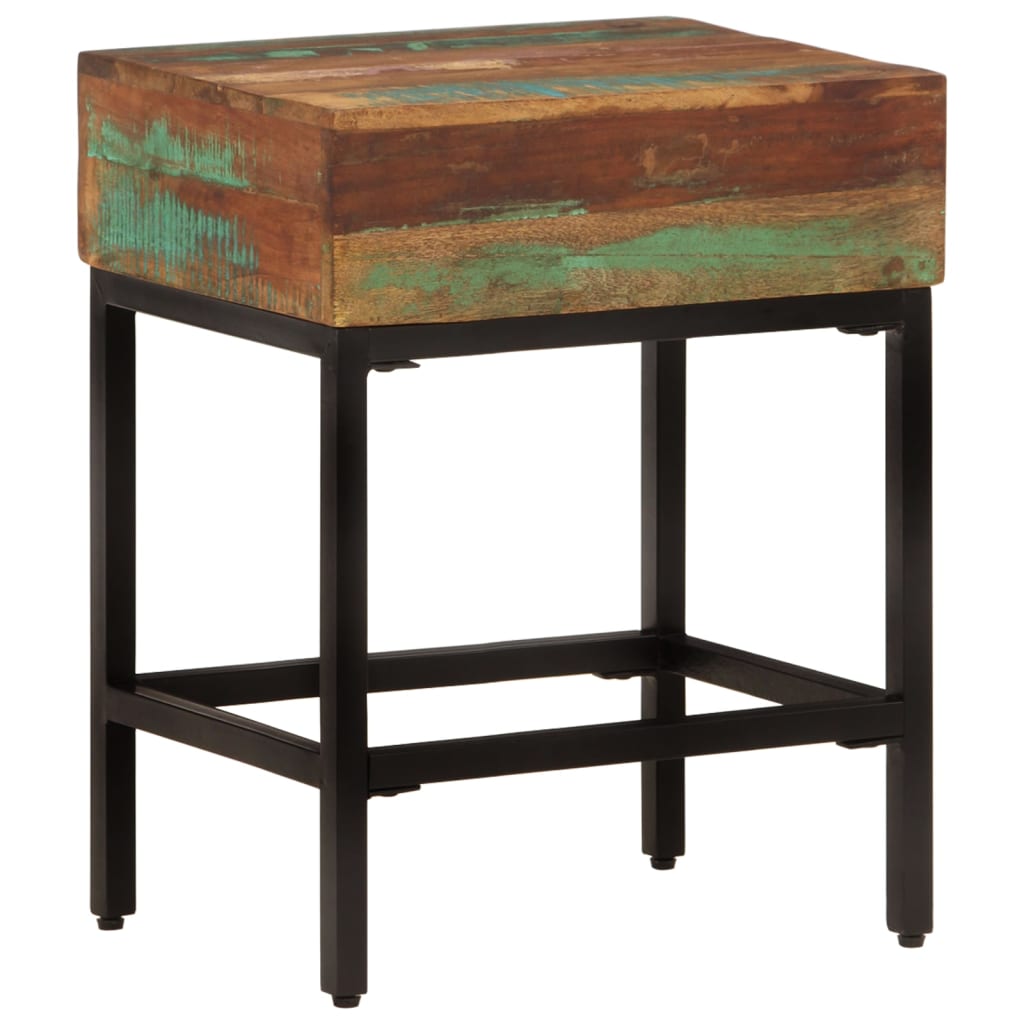 Side Table 40X30X5 Cm Solid Wood Reclaimed