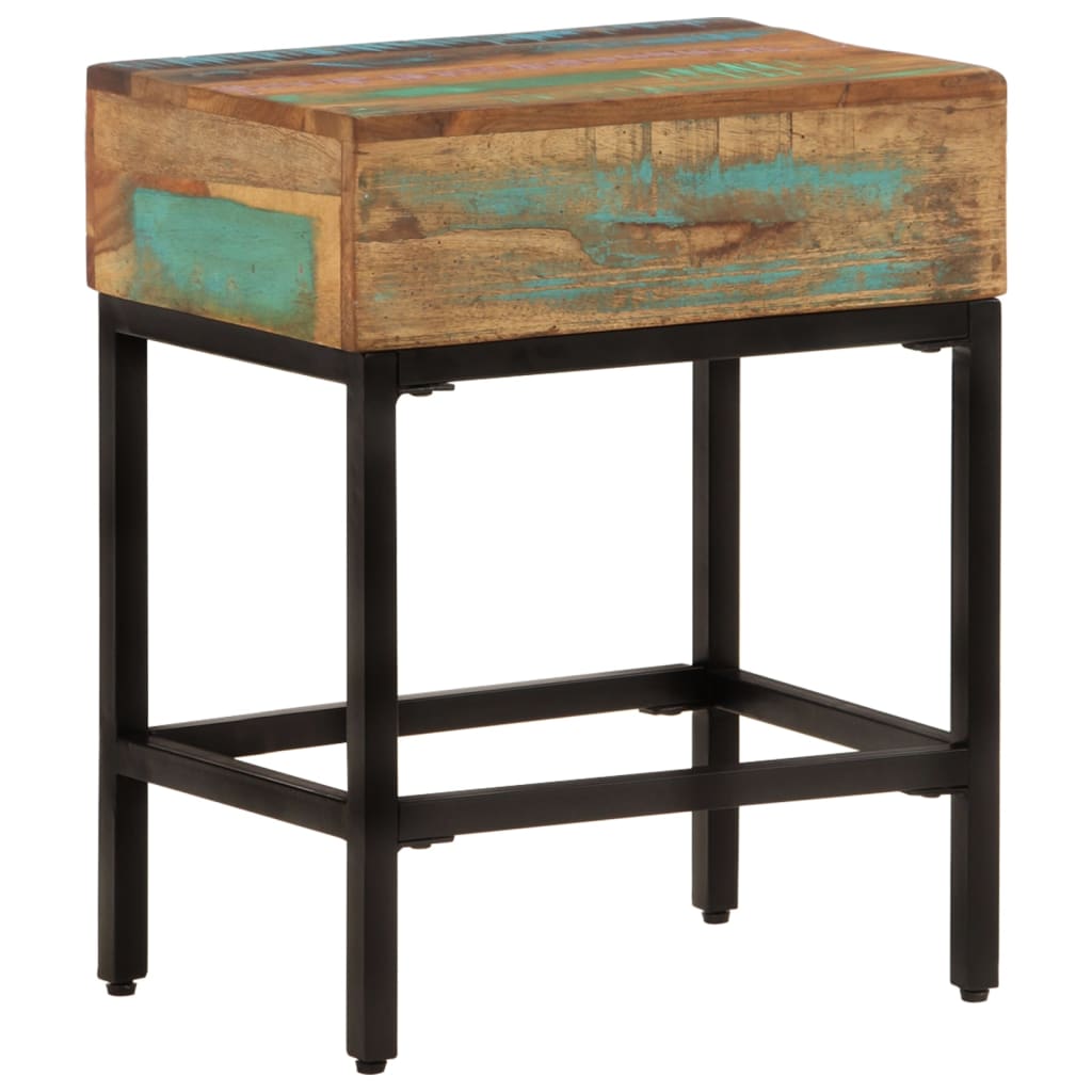 Side Table 40X30X5 Cm Solid Wood Reclaimed