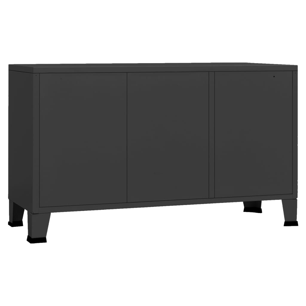 Industrial Sideboard 05X35X62 Cm Metal And Glass