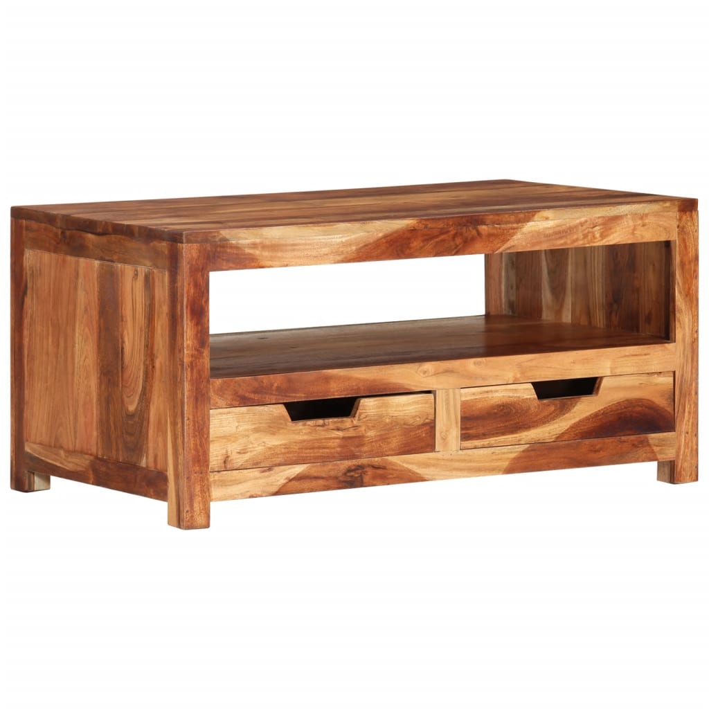 Coffee Table 84x49x40 cm Solid Wood Acacia