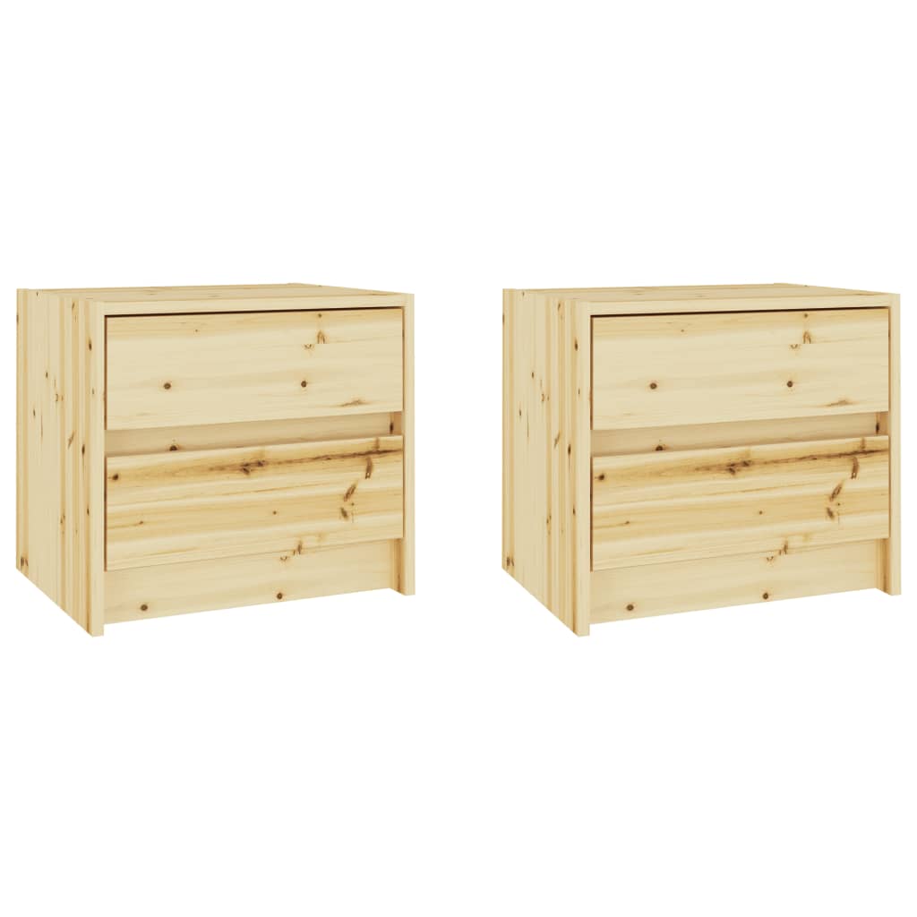 Bedside Cabinets 2 pcs 40x30.5x35.5 cm Solid Firwood