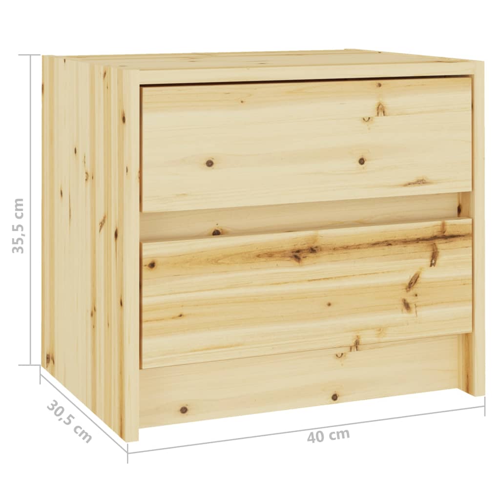 Bedside Cabinets 2 pcs 40x30.5x35.5 cm Solid Firwood