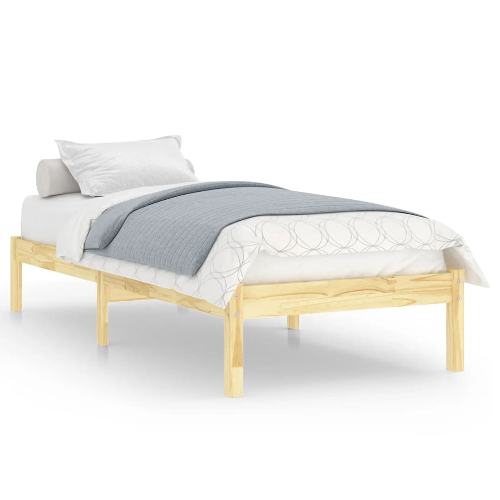 Bed Frame Solid Wood 92X187 Cm Single Size