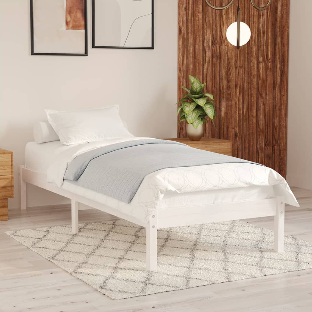 Bed Frame Solid Wood 92X187 Cm Single Size