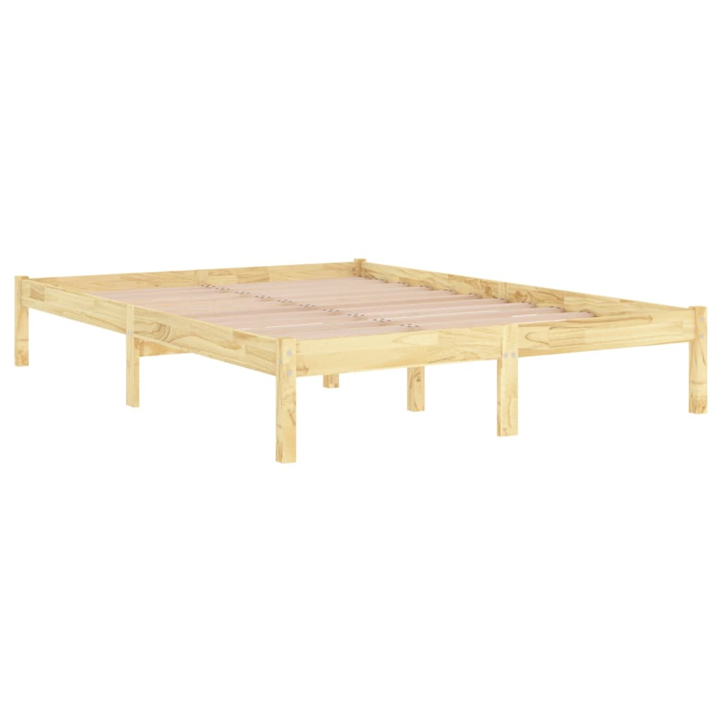 Bed Frame Solid Wood 153X203 Cm Queen Size