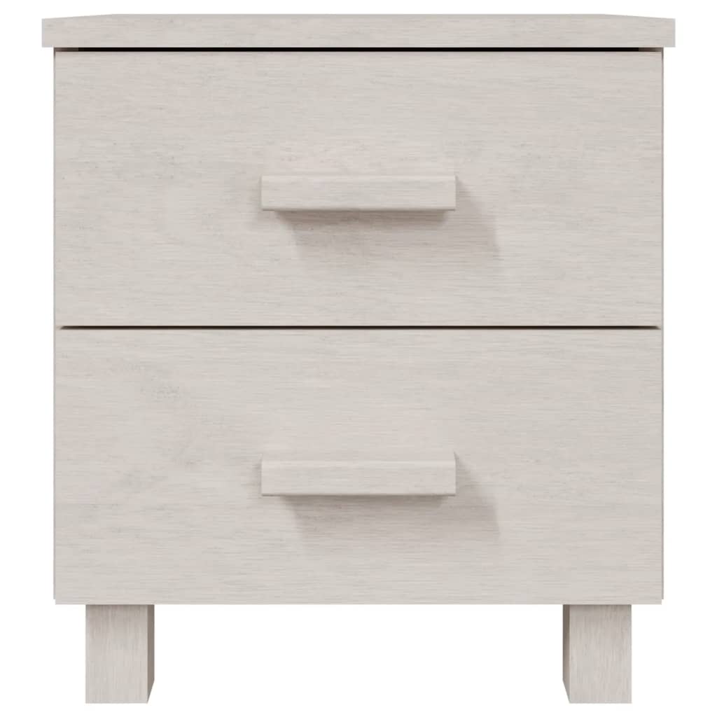 Bedside Cabinets"HAMAR"2 pcs White 40x35x44.5 cm Solid Wood