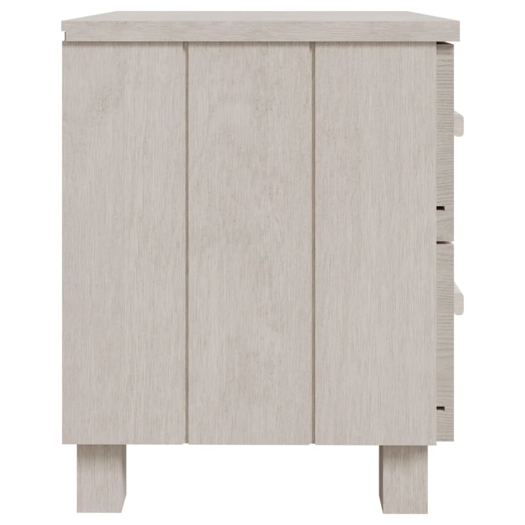 Bedside Cabinets"HAMAR"2 pcs White 40x35x44.5 cm Solid Wood