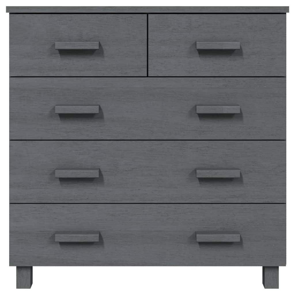 Sideboard "HAMAR" Dark Grey 79x40x80 cm Solid Wood Pine